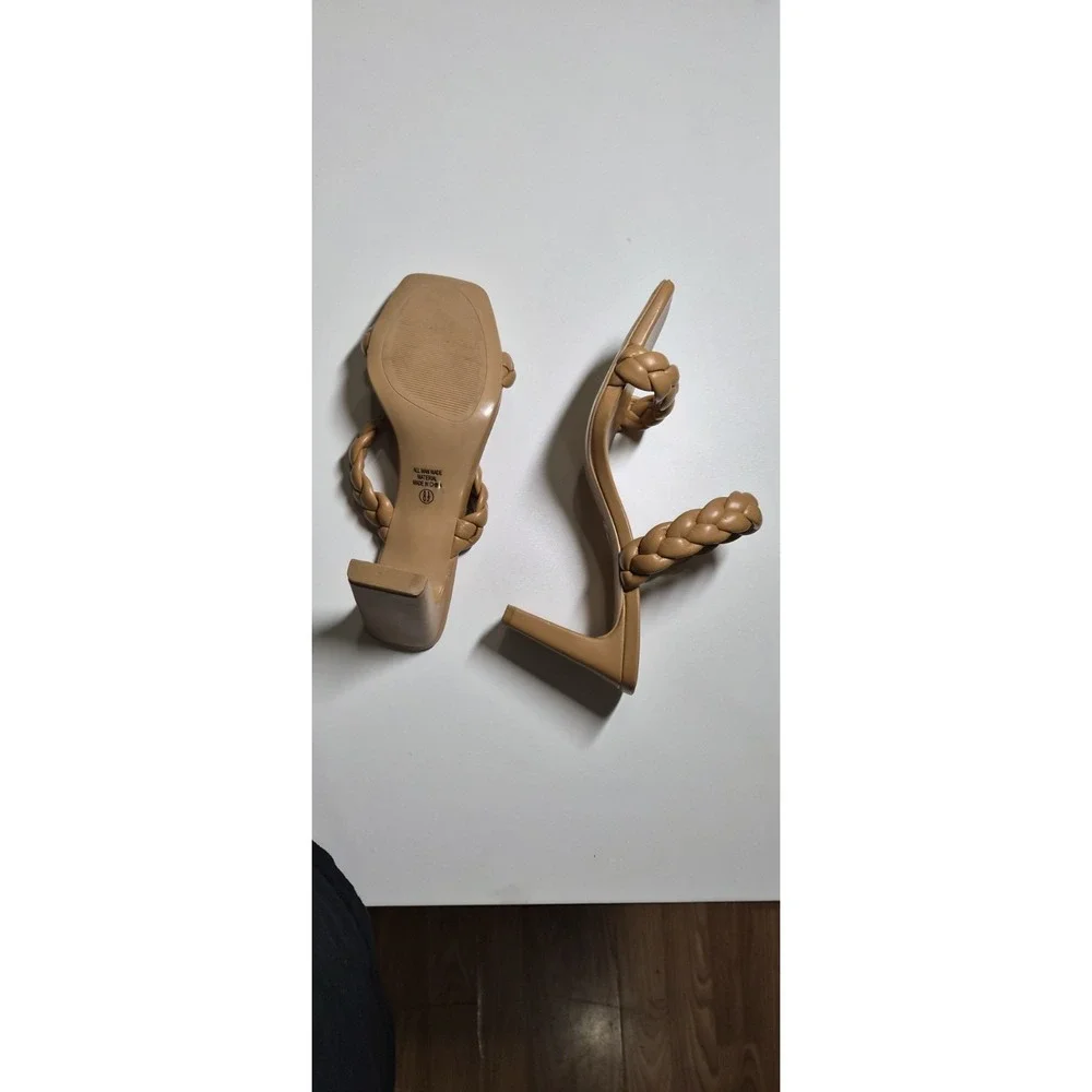 8.5 Tan Stylish Heels - SODA‎